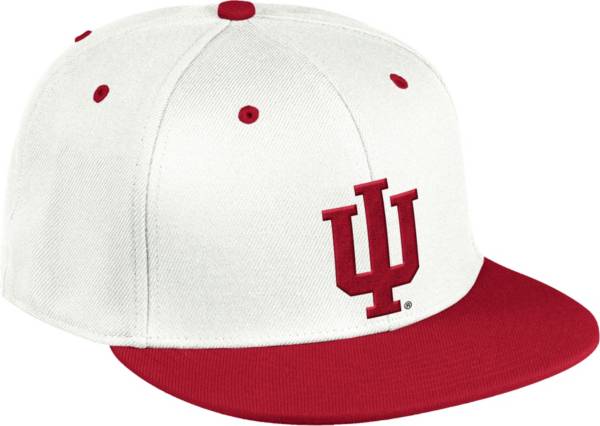 adidas Men's Indiana Hoosiers White On-Field Baseball Fitted Hat