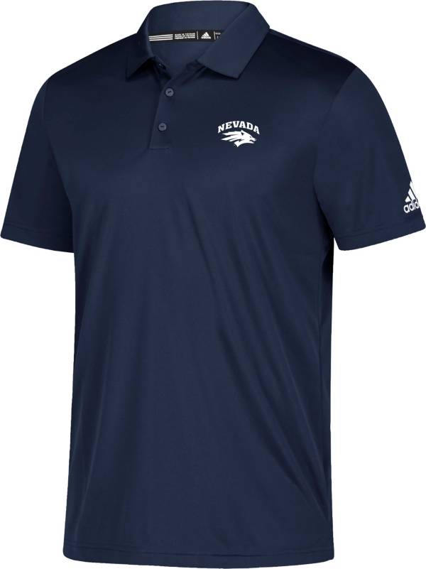 adidas Men's Nevada Wolf Pack Blue Grind Polo