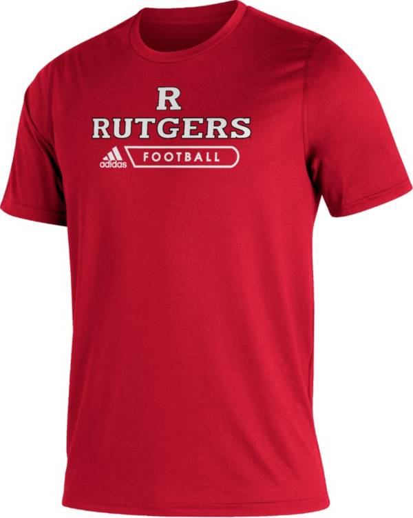 adidas Men's Rutgers Scarlet Knights Scarlet Creator Locker Room Football T-Shirt