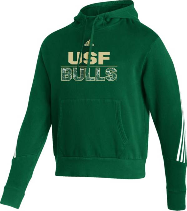 adidas Men's South Florida Bulls Green Pullover Hoodie