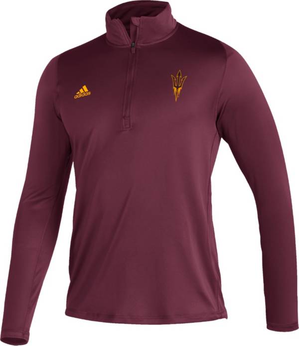 adidas Men's Arizona State Sun Devils Maroon FreeLift Quarter-Zip Pullover Shirt