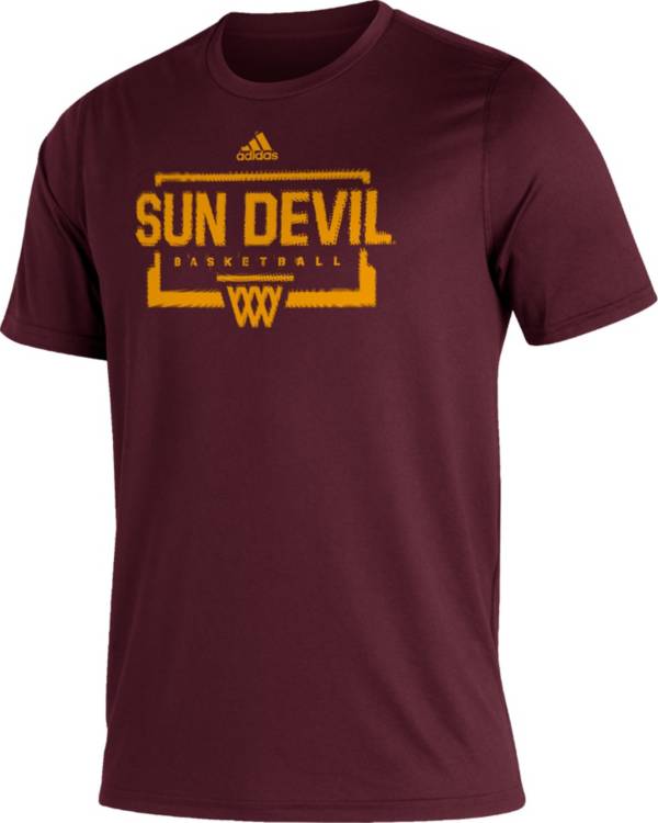 adidas Men's Arizona State Sun Devils Maroon Creator Basketball T-Shirt