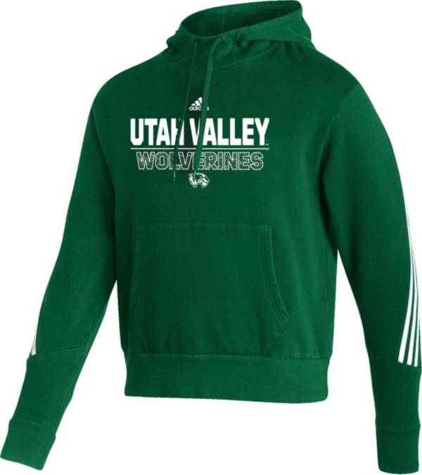 adidas Men's Utah Valley Wolverines Green Pullover Hoodie
