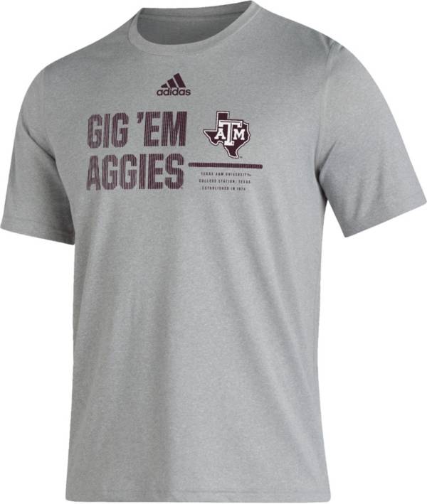 adidas Men's Texas A&M Aggies Grey Creator Performance T-Shirt
