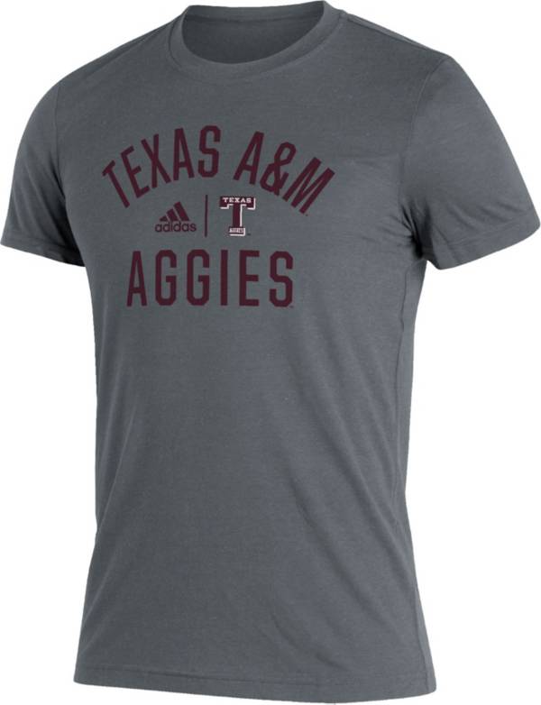 adidas Men's Texas A&M Aggies Grey Heritage Blend T-Shirt