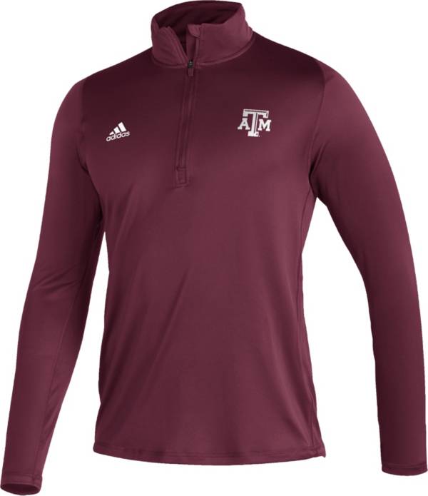 adidas Men's Texas A&M Aggies Maroon FreeLift Quarter-Zip Pullover Shirt