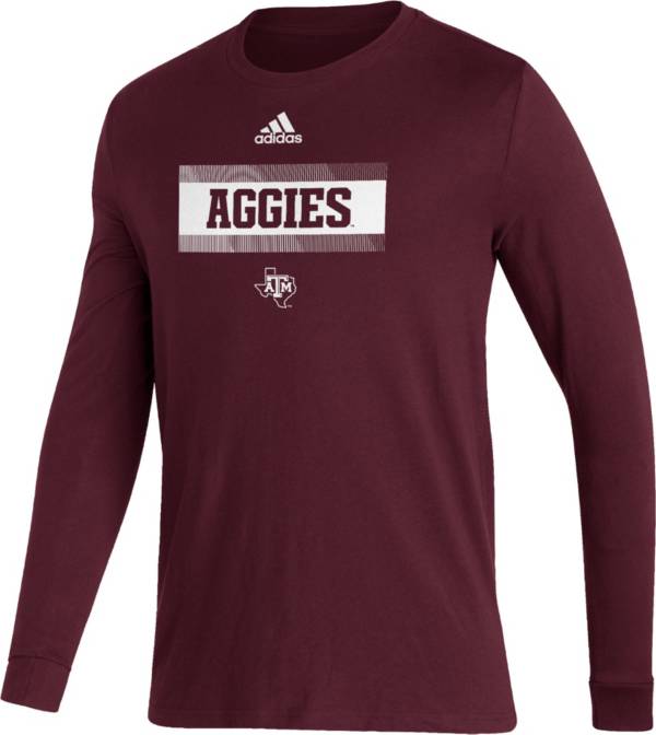 adidas Men's Texas A&M Aggies Maroon Amplifier Locker Room T-Shirt