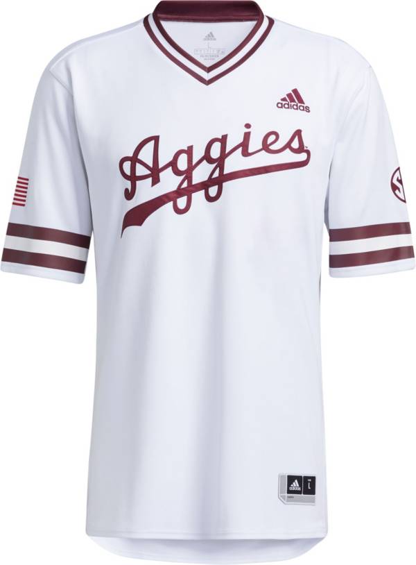 adidas Men's Texas A&M Aggies White #12 Replica Baseball Jersey