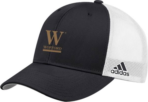 adidas Men's Wofford Terriers Black Adjustable Trucker Hat