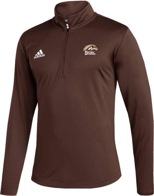 adidas Men's Western Michigan Broncos Brown Under the Lights Quarter-Zip Shirt