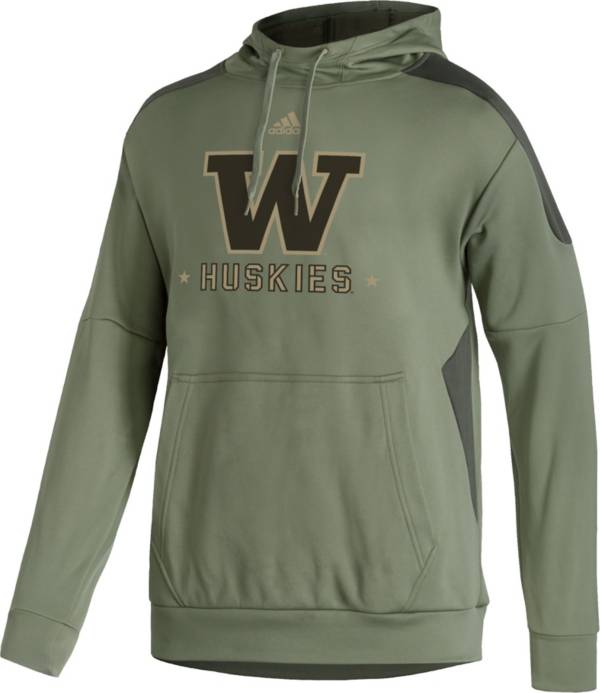 adidas Men's Washington Huskies Green 'Veterans Day' Pullover Hoodie