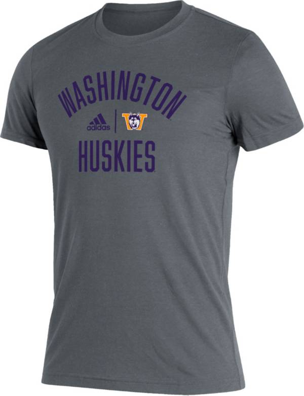 adidas Men's Washington Huskies Grey Heritage Blend T-Shirt