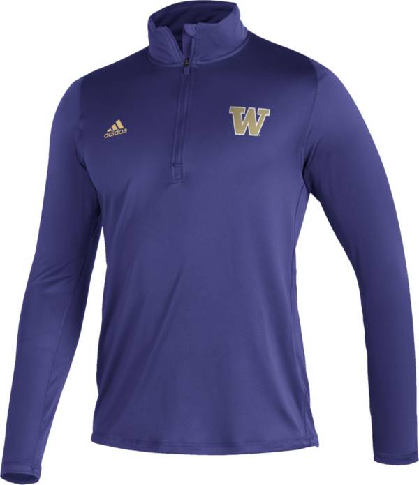adidas Men's Washington Huskies Purple FreeLift Quarter-Zip Pullover Shirt