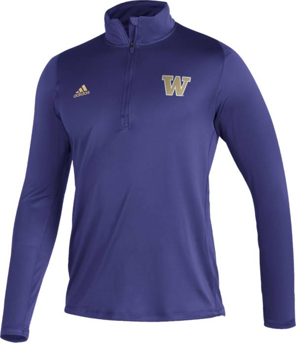 adidas Men's Washington Huskies Purple FreeLift Quarter-Zip Pullover Shirt product image