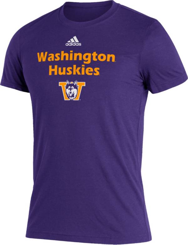 adidas Men's Washington Huskies Purple Reverse Retro Blend Locker Room T-Shirt