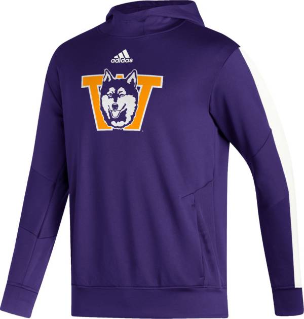 adidas Men's Washington Huskies Purple Sideline Pullover Hoodie