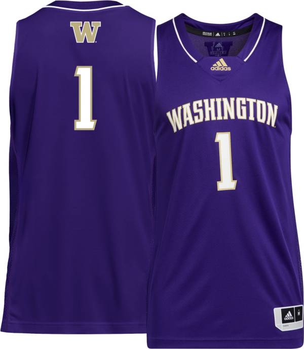 adidas Men's Washington Huskies #1 Purple Swingman Replica Basketball Jersey product image
