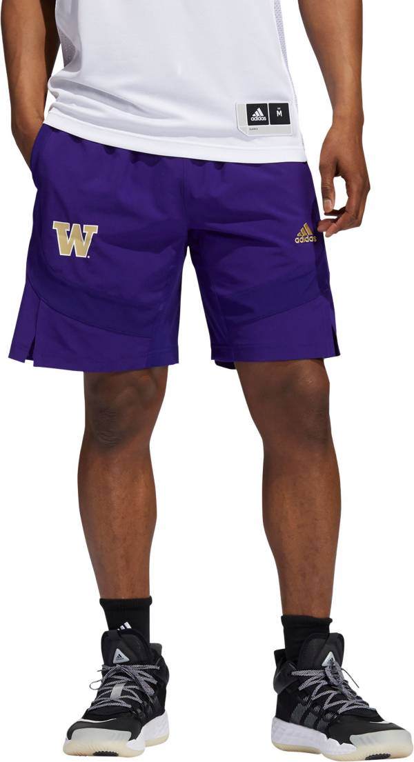 adidas Men's Washington Huskies Purple Swingman On-Court Replica Basketball Shorts