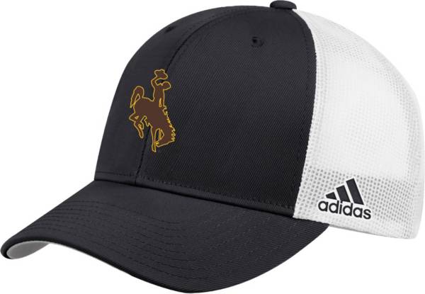 adidas Men's Wyoming Cowboys Black Adjustable Trucker Hat