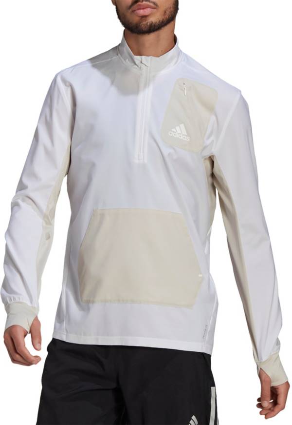 adidas Men's Primeblue For The Oceans 1/2 Zip Running Jacket