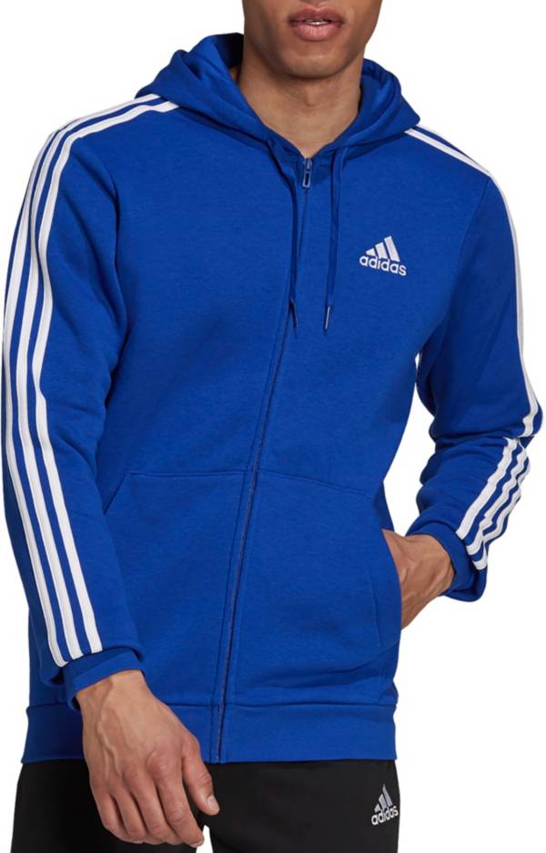 adidas Men's Essentials Fleece 3-Stripes Full Zip Hoodie