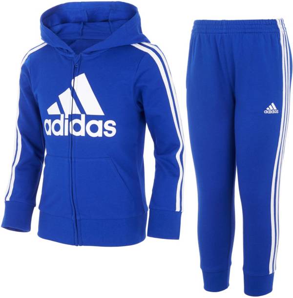adidas Kids' Zip Front French Terry Hooded Jacket and Joggers Set product image