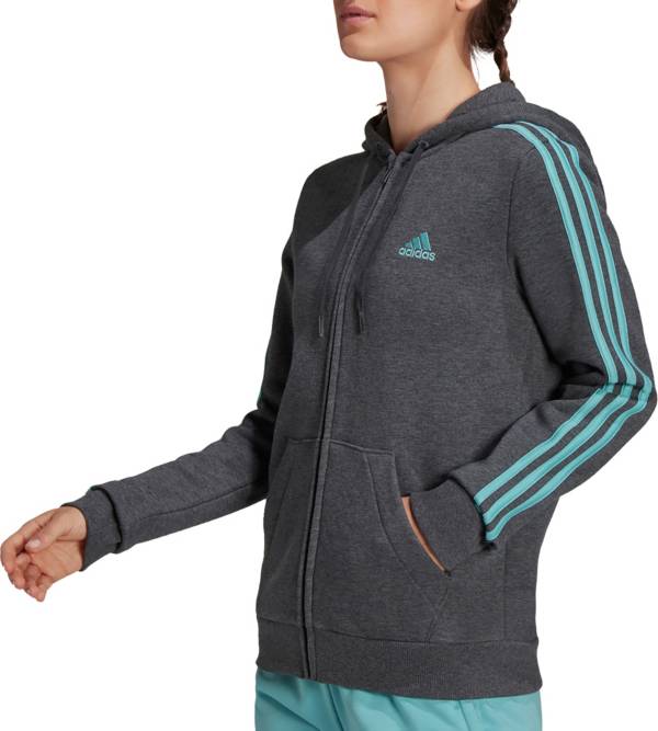 adidas Women's Essentials Fleece 3-Stripes Full Zip Jacket