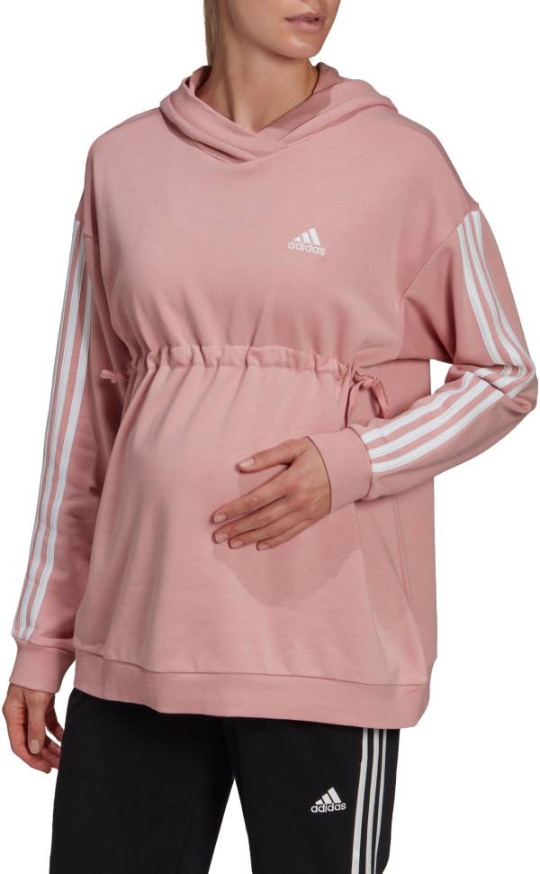 adidas Women's Cotton 3 Stripes Maternity Hoodie