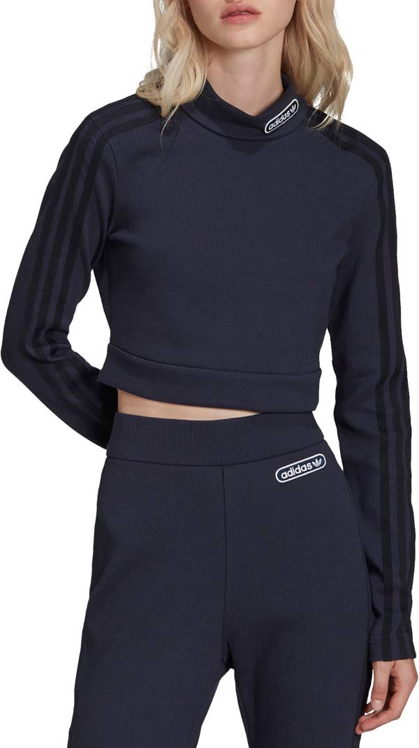 adidas Originals Women's Retro Luxury Cropped Long Sleeve Shirt product image