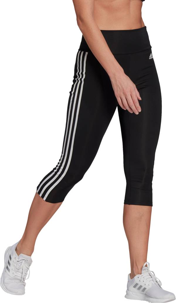 adidas Women's Designed 2 Move High-Rise 3-Stripes 3/4 Sport Tights