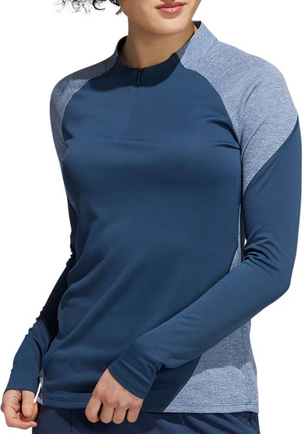 adidas Women's HEAT.RDY Mock Neck Long Sleeve Golf Shirt
