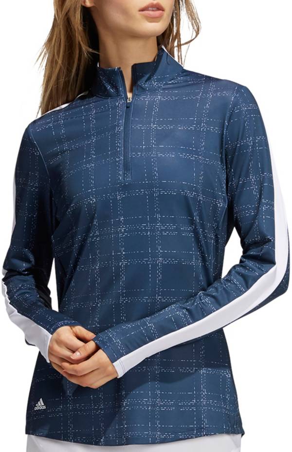 adidas Women's Printed Sun Protection Long Sleeve Golf Shirt
