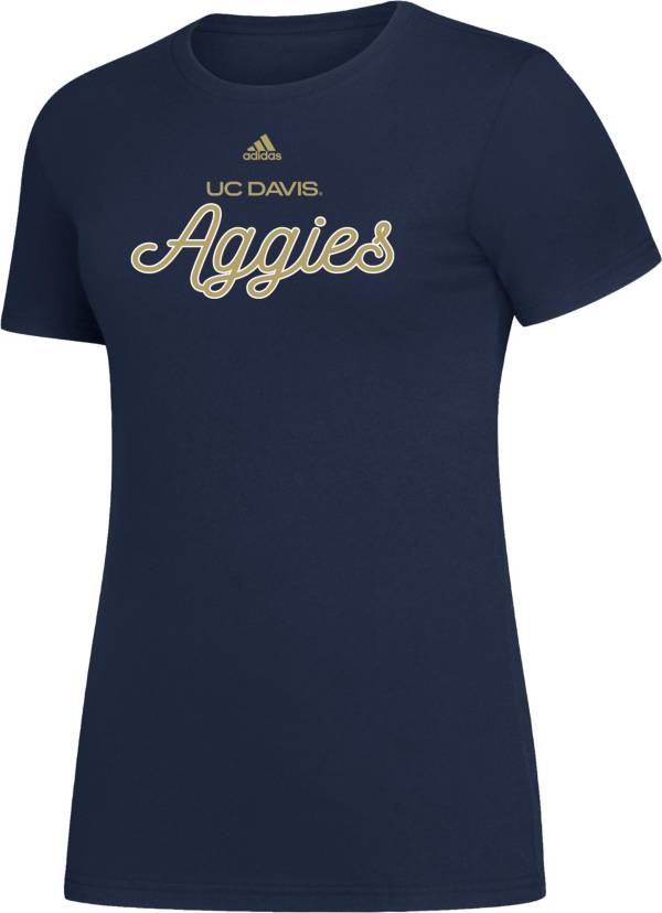 adidas Women's UC Davis Aggies Aggie Blue Amplifier T-Shirt