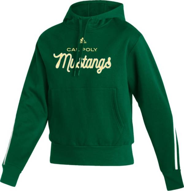 adidas Women's Cal Poly Mustangs Green Fashion Pullover Hoodie