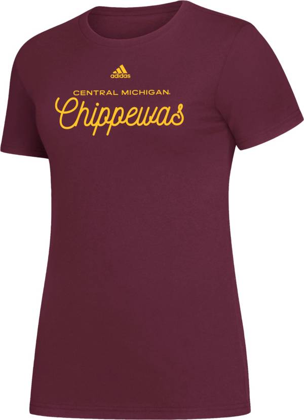 adidas Women's Central Michigan Chippewas Maroon Amplifier T-Shirt