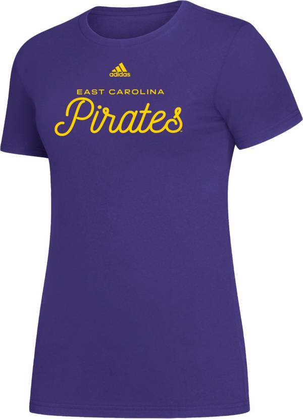 adidas Women's East Carolina Pirates Purple Amplifier T-Shirt