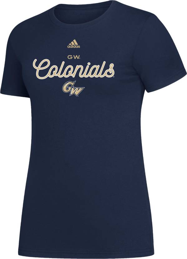 adidas Women's George Washington Colonials Blue Amplifier T-Shirt