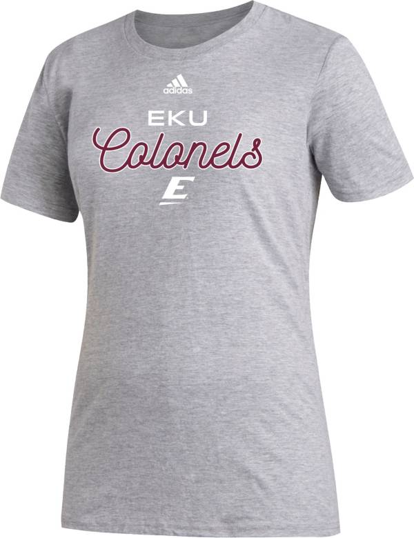 adidas Women's Eastern Kentucky Colonels Grey Amplifier T-Shirt