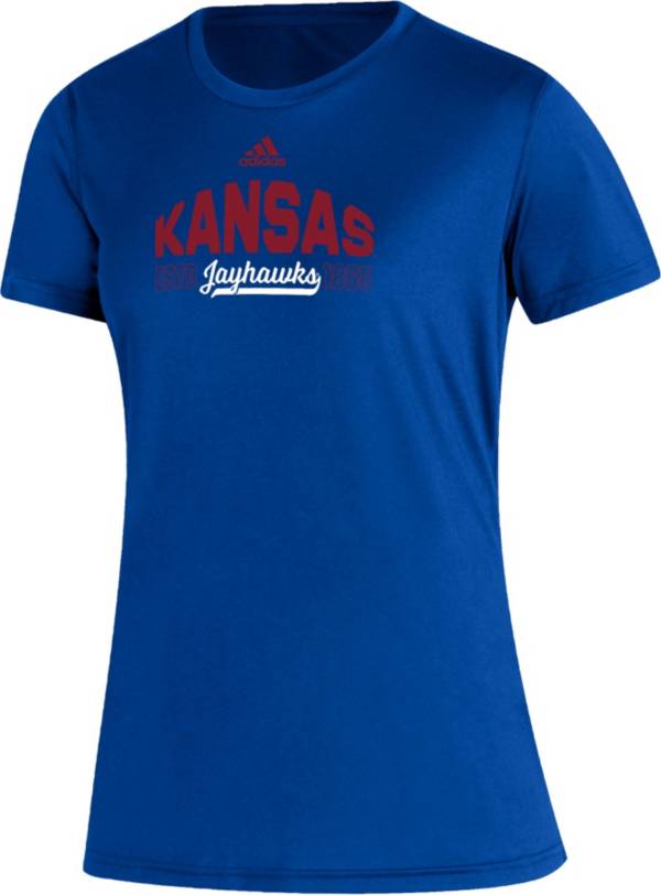 adidas Women's Kansas Jayhawks Blue Creator Performance T-Shirt