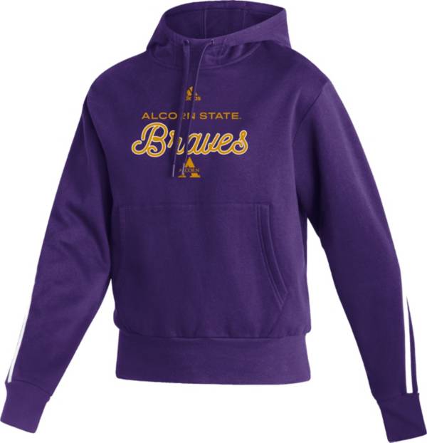 adidas Women's Alcorn State Braves Purple Pullover Hoodie