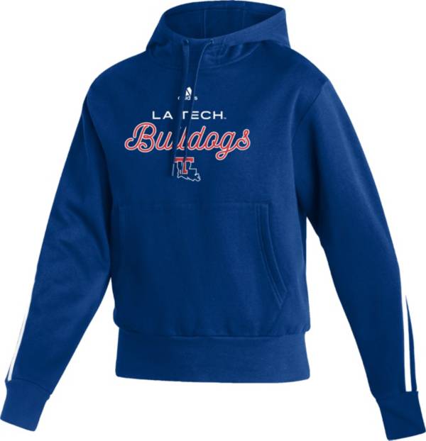 adidas Women's Louisiana Tech Bulldogs Blue Pullover Hoodie