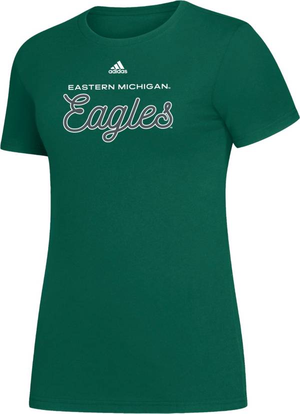 adidas Women's Eastern Michigan Eagles Green Amplifier T-Shirt