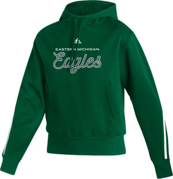 adidas Women's Eastern Michigan Eagles Green Pullover Hoodie