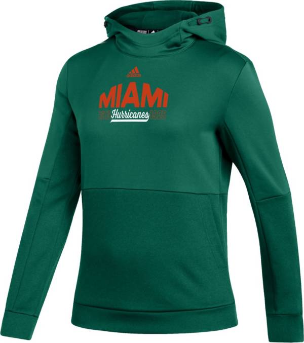 adidas Women's Miami Hurricanes Green Pullover Hoodie