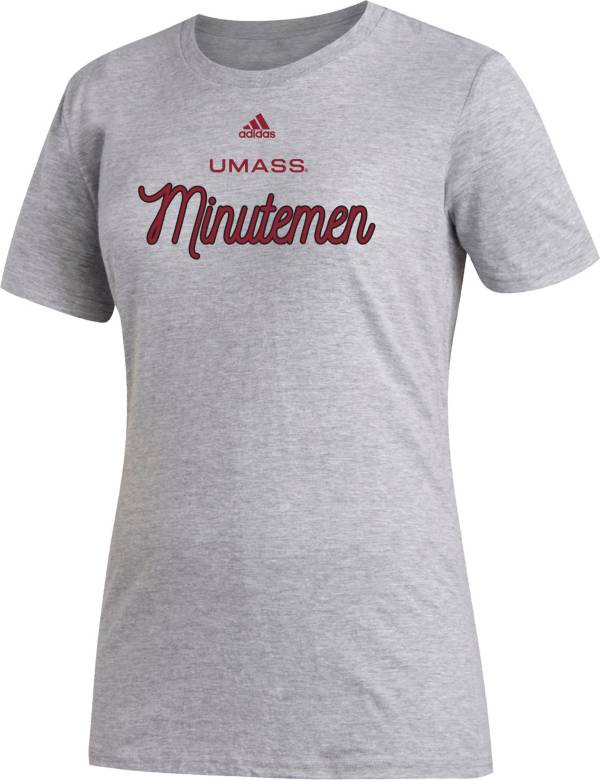 adidas Women's UMass Minutemen Grey Amplifier T-Shirt