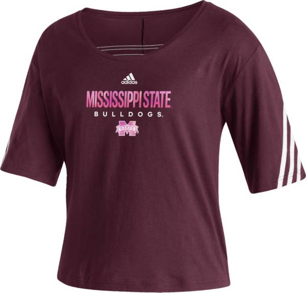 adidas Women's Mississippi State Bulldogs Maroon Lifestyle T-Shirt