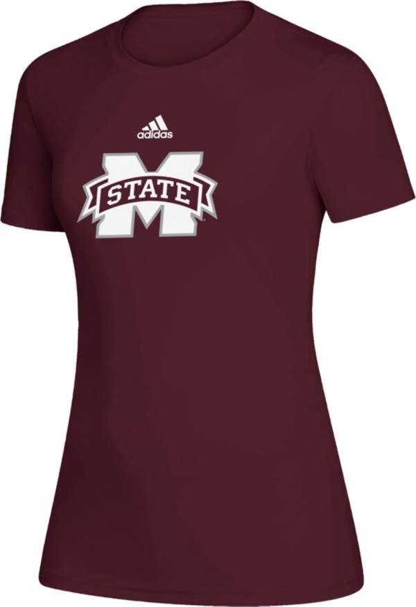 adidas Women's Mississippi State Bulldogs Maroon Amplifier Locker Room T-Shirt