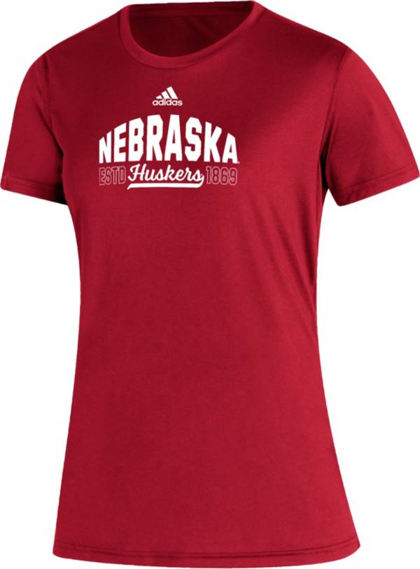 adidas Women's Nebraska Cornhuskers Scarlet Creator Performance T-Shirt