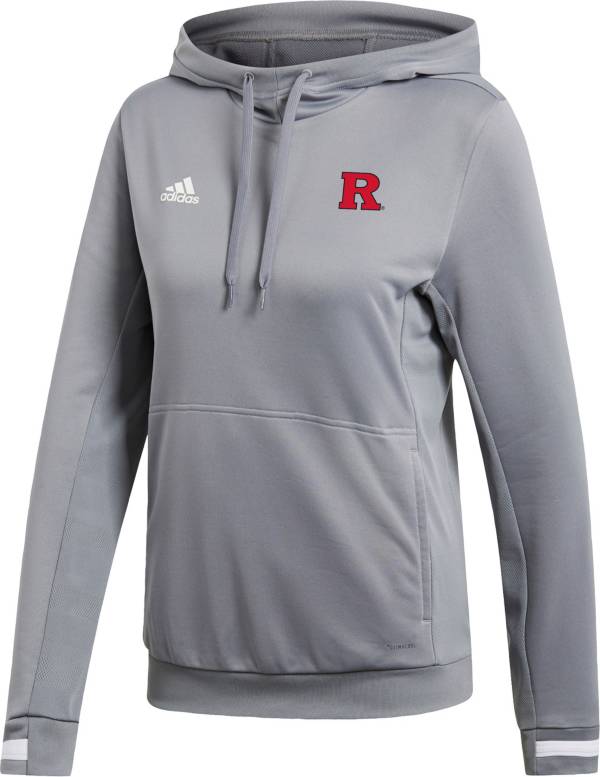 adidas Women's Rutgers Scarlet Knights Grey Pullover Hoodie