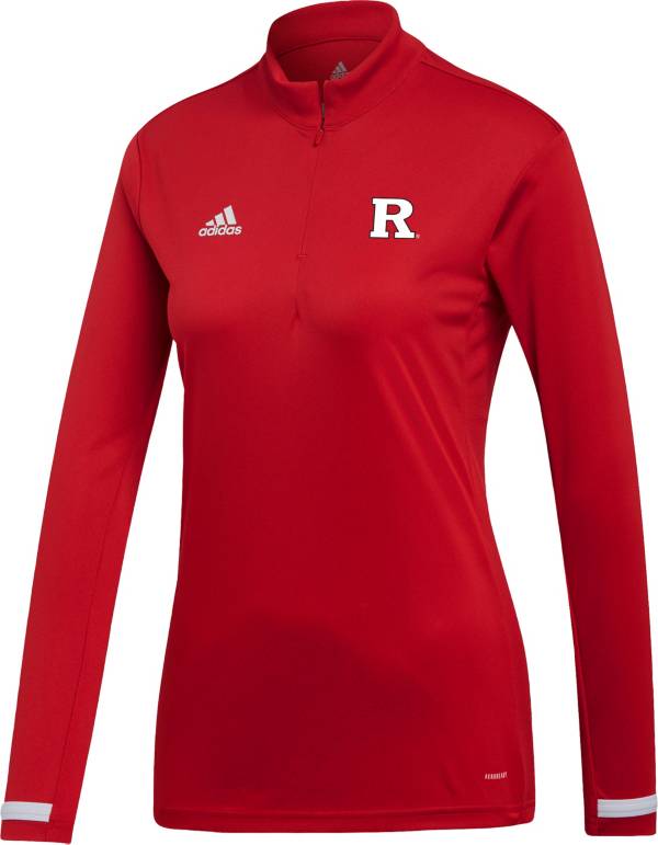 adidas Women's Rutgers Scarlet Knights Scarlet Quarter-Zip Pullover Shirt